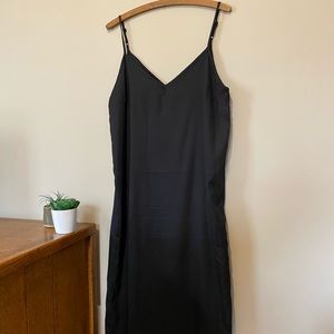 ASOS Black Midi Slip Dress